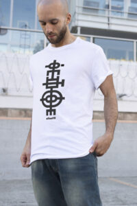 Basic white t-shirt mockup psd men's fashion apparel outdoor sho